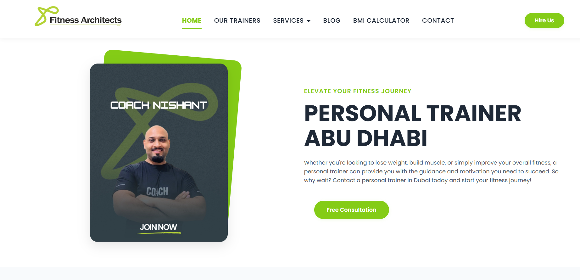 Fitness Architects Personal Training Website