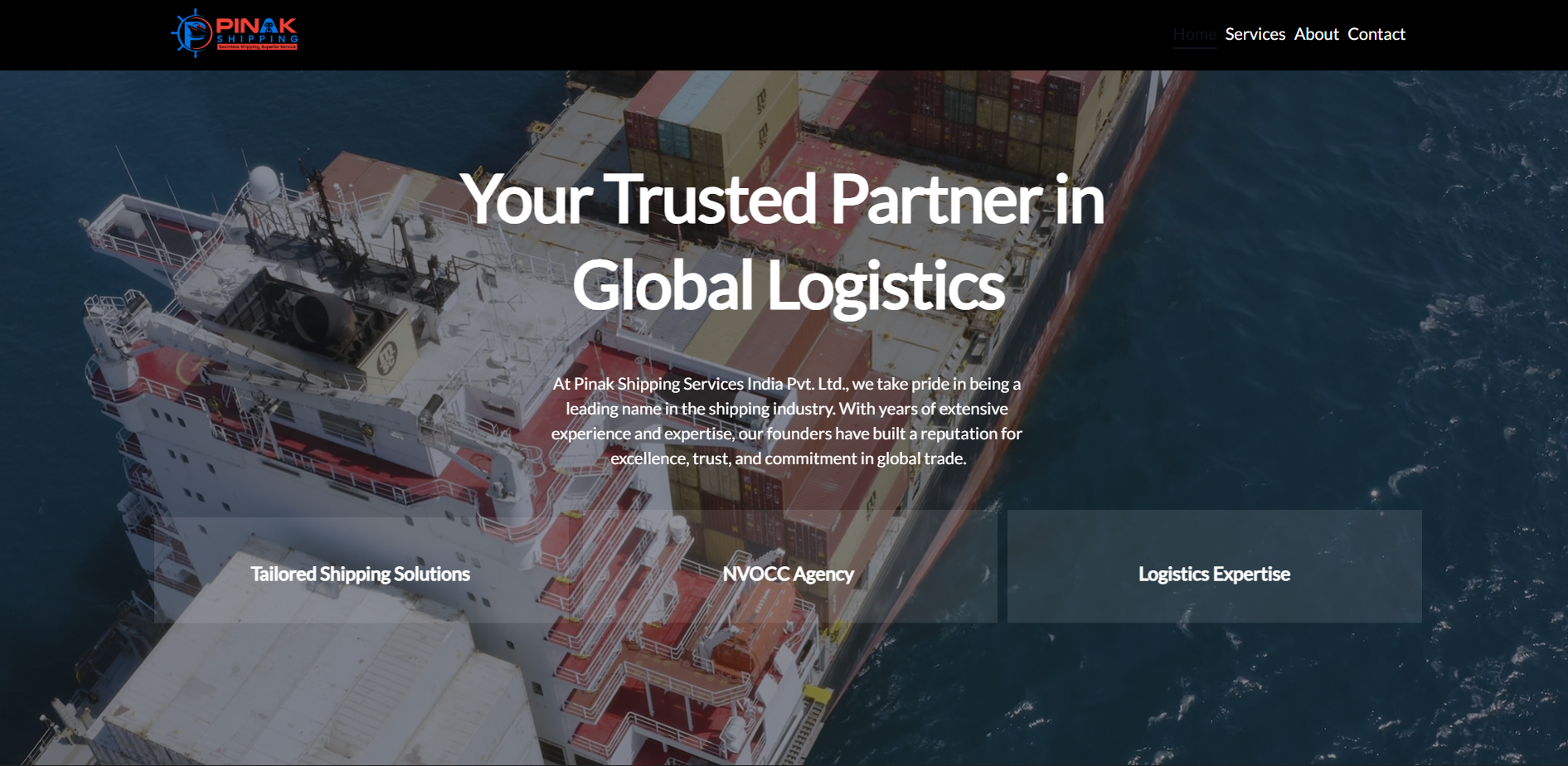 Pinak Shipping Website